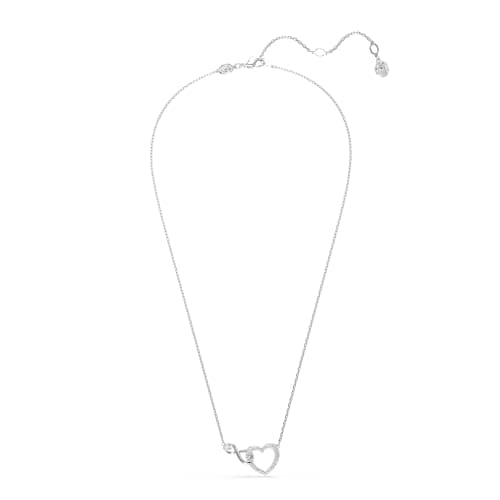 Swarovski Hyperbola Pendant Heart And Infinity Clear Rhodium Finished For Women Casual Parties And Events