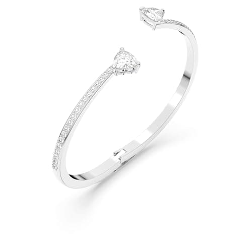 Swarovski Soul Heart Bangle Bracelet Collection, Rhodium Finish, Clear Crystals for Fashionista Women, Daily Wear
| Swa