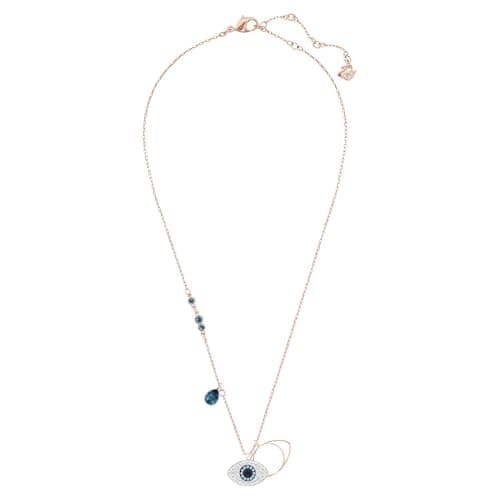 Swarovski Women's Symbolica Evil Eye Pendant Necklace - Blue, Mixed Metal Finish | Fashion Jewelry for Everyday Wear | A