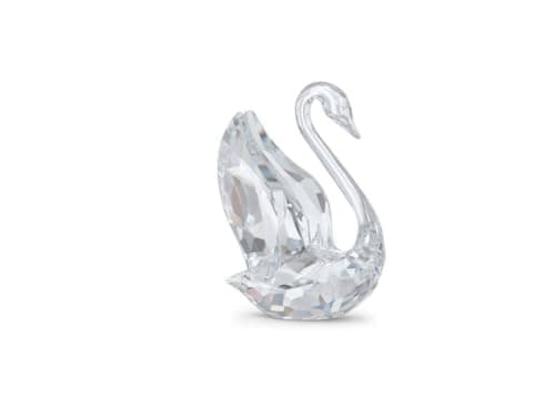 Swarovski Iconic Signum Small Clear Crystal Swan Decoration Piece for Home Décor