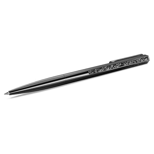 Swarovski Crystal Shimmer Ballpoint Pen for Women, Black Ink with Pink Crystals Rose Gold tone Bath
