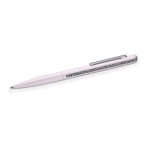 Swarovski Crystal Shimmer Ballpoint Pen for Women, Black Ink with Pink Crystals Rose Gold tone Bath