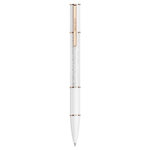Swarovski Crystalline Lustre Ballpoint Pen - White, Rose Gold-Tone Plated | Premium Writing Instrument for Fashionable I