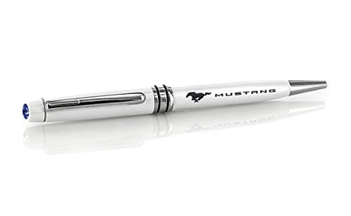 Ford Luxurious Glossy Pearl White Mustang Ballpoint Pen - Swarovski® Blue Crystal | Official Product  
Ford Luxurious Gl
