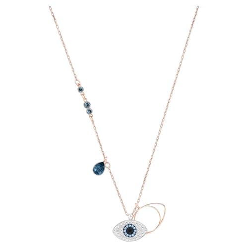 Swarovski Women's Symbolica Evil Eye Pendant Necklace - Blue, Mixed Metal Finish | Fashion Jewelry for Everyday Wear | A