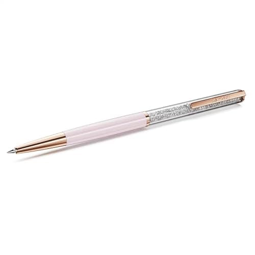 Swarovski Crystalline Silk Ballpoint Pen, Pink, Pink Lacquered, Rose Gold-Tone Finish, Elegant Writing Tool, Business P