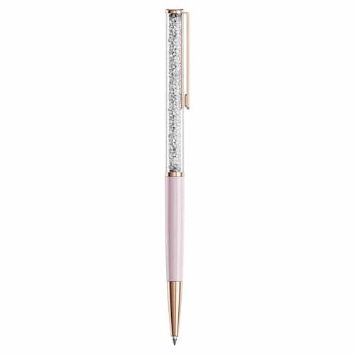Swarovski Crystalline Silk Ballpoint Pen - Pink, Pink Lacquered, Rose Gold-Tone Plated | Elegant Writing Tool for Office