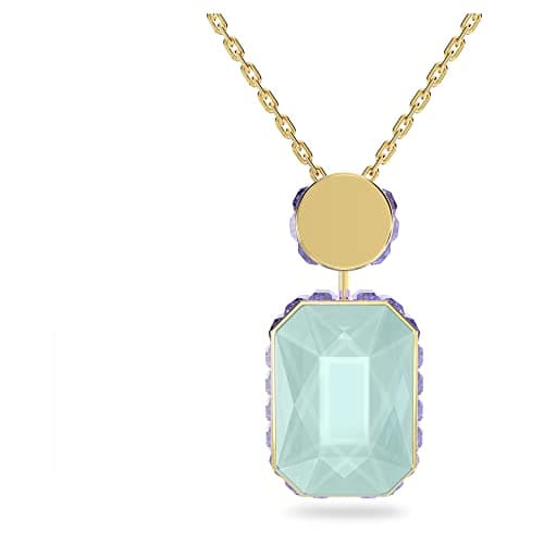Swarovski Chroma Crystal Pendant Necklace Collection Gold Tone Finish Setting for Special Occasions
| Swarovski Chroma
