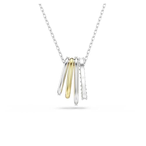 Swarovski Hyperbola Pendant Mixed Cuts Clear Mixed Metal Finish for Women Elegant Everyday Wear Clear Crystal Pendant Ne