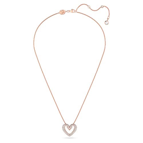 Swarovski Una Jewelry Collection: Rose Gold Earrings, Necklace, andbracelet with Clear Crystals