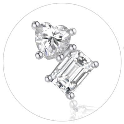 MomentWish Moissanite Earrings, Birthday Gifts for Women, Simulated Diamond Stud Earrings 925 Sterling Silver Jewelry Re