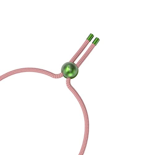 Swarovski Dulcis Soft Bracelet Pink Crystal Green Setting Pink Cord Women Accessories