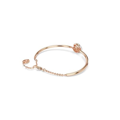 Swarovski Dextera Round Cut Clear Rose Gold-Tone Finished Bangle for Women Evening Wear Sparkling Jewelry