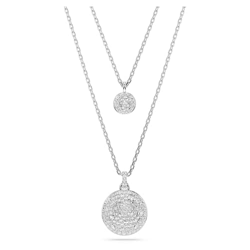 Swarovski Meteora Layered Pendant Necklace for Women Elegant Jewelry GiftSpecifications: Silver Tone, 16 inches Necklace