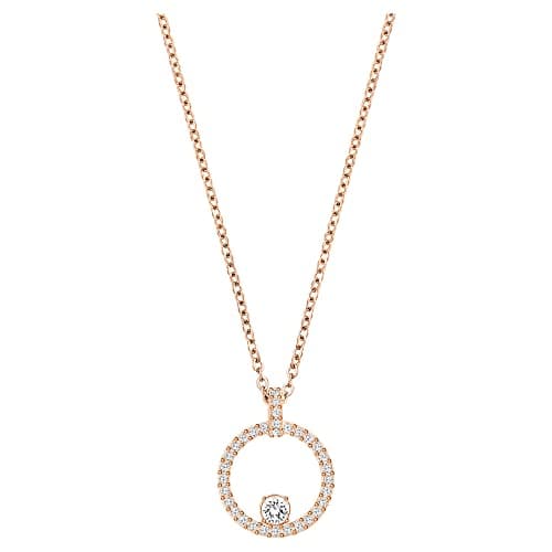 Swarovski Constella Crystal Circle Pendant Necklace for Women Evening Party Jewelry Collection