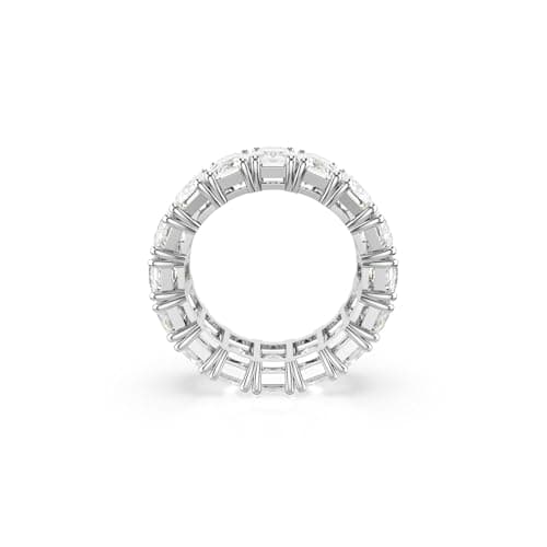 Swarovski Matrix Vittore Clear Baguette Ring for Women Rhodium Finish Size 8