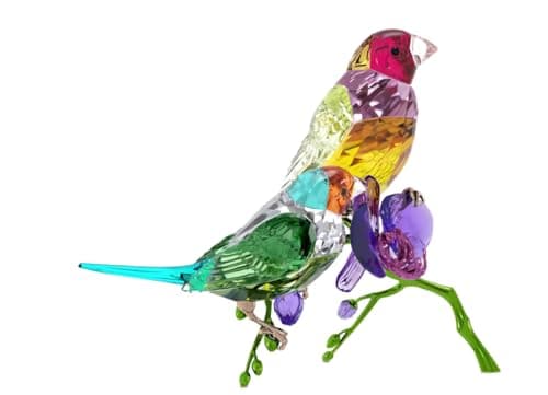Swarovski Idyllia SCS Annual Edition 2024 Gouldian Finches Bird Ornament for Bird Lovers Home Decor