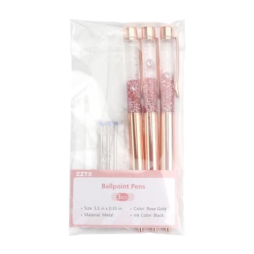 ZZTX Rose Gold Ballpoint Pens For Office Supplies Wedding Birthday Christmas