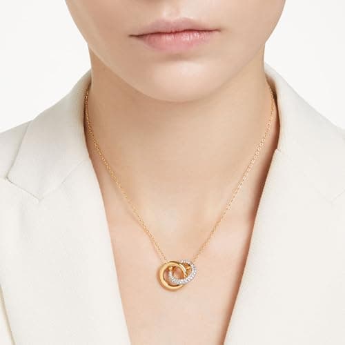 Swarovski Dextera Pendant Necklace with Interlocking Loop for Women Casual Wear Clear Crystals