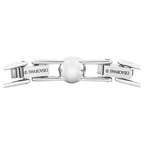 Swarovski Una Angelic Tennis Bracelet for Women, Clear Circle-Cut Crystals and Rhodium Tone Setting, Perfect for Daily W