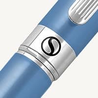 Scribeiner Silver Chrome Rollerball Pen - Luxury Pen for Men & Women, Real Gold Plating, Schmidt Ink Refill, Professiona