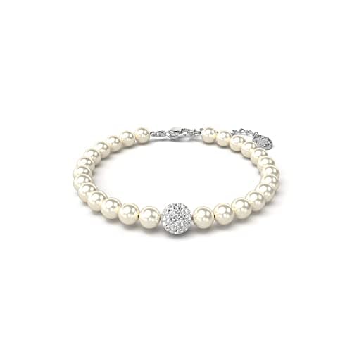 Swarovski Remix Strand Bracelet: Crystal Pearls and Pavé-Set Sphere - Glamorous and Stylish for Women - Everyday Wear -