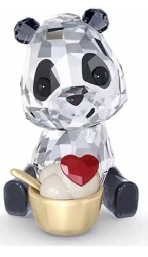 Swarovski Crystal Cariti Panda Figurine Red Love Shaped Heart Gift for Couples Valentine's Day