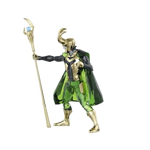 Swarovski Marvel Loki Figurine: Genuine Crystal, Unique Artwork, Anime Fans, Home Decoration, Precise Detailing, 8cm He