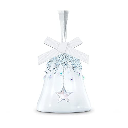 Swarovski Shimmer Star Ornament Medium Multicolored Crystals White Satin Ribbon Perfect for Décor Swarovski Classic Coll