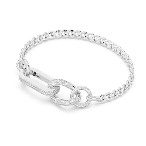 Swarovski Dextera White Crystal Pavé Rhodium Plated Bracelet for Women  
| Swarovski Dextera White Crystal Pavé Rhodium