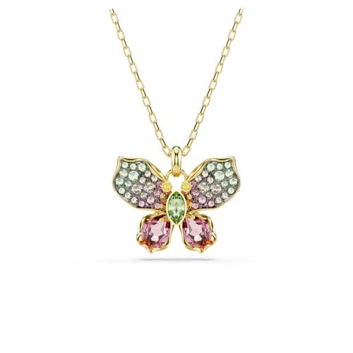 Swarovski Idyllia Multicolored Butterfly Pendant with Pavé Mixed Cuts Mixed Metal Finish for Fashion Conscious Women