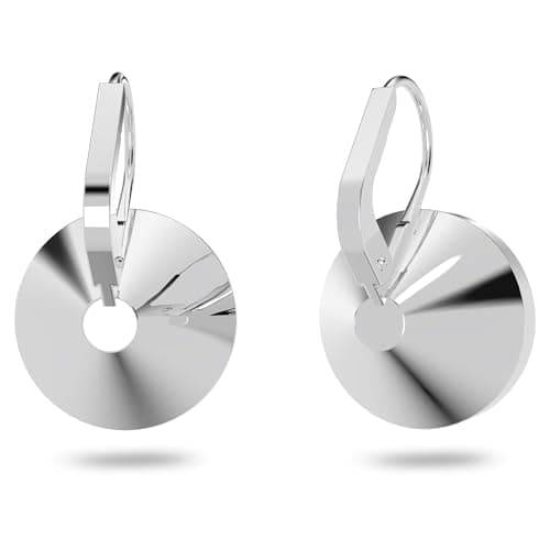 Swarovski Bella Drop Earrings for Women, Round Cut Crystal, Lever Back Closure, Elegant Jewelry, 14mm, Trendy Accessori