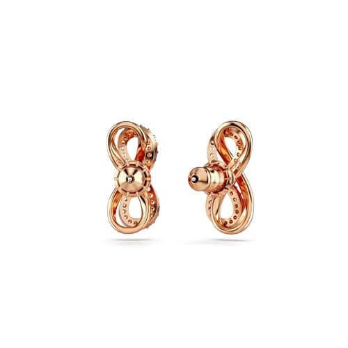 Swarovski Hyperbola Stud Earrings Infinity Symbol Clear Crystals Rose Gold Tone Part of Collection  
Swarovski Hyperbola