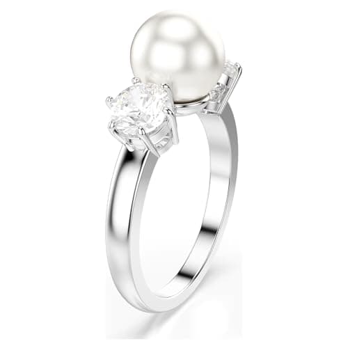 Swarovski Matrix Ring, Crystal Pearl, Round Cut, Clear, Rhodium Finish for Elegant Women
| Swarovski Matrix Ring, Cryst