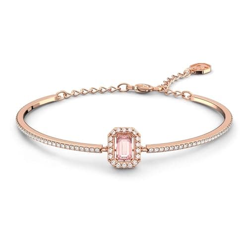 Swarovski Una Bangle Rose Gold Tone Finish for Women Formal Events Sparkling Rhinestone Jewelry