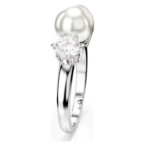 Swarovski Matrix Ring, Crystal Pearl, Round Cut, Clear, Rhodium Finish for Elegant Women
| Swarovski Matrix Ring, Cryst