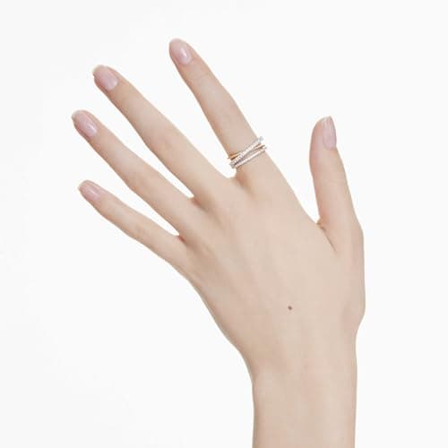 Swarovski Hyperbola Ring - Mixed Cuts Clear Rhodium Finish for Women Wedding Parties
| Swarovski Hyperbola Ring - Mixed