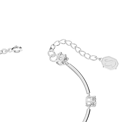 Swarovski Attract Rhodium Tone Necklace, Earring, and Bracelet for Fashion Conscious Women on Formal Occasions
| Swarov