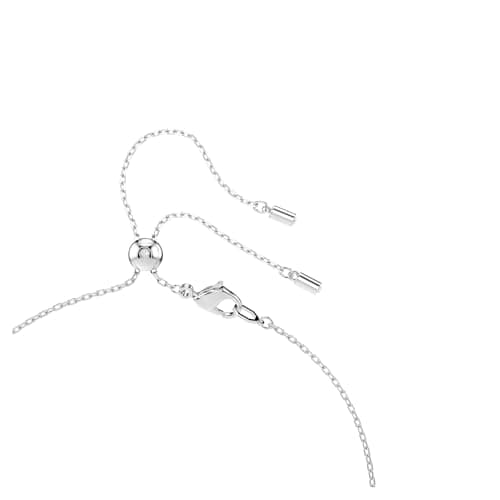 Swarovski Ariana Grande Y Style Crystal and Pearl Necklace - Glamorous Rhodium Finish for Fashionistas - Red Carpet and