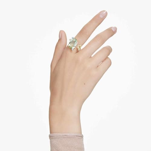 Swarovski Gema Open Ring, Mixed Cuts Multicolored Gold-Tone Finish for Special Occasions Highlights Sparkling Stones Spe