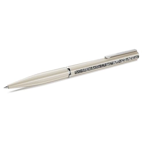 Swarovski Crystal Shimmer Glide Ballpoint Pen - Beige, Beige Lacquered, Chrome Finish for Office Use