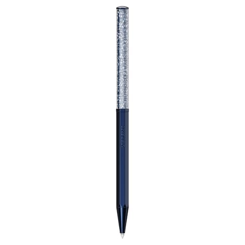 Swarovski Crystalline Blue Ballpoint Pen for Professional Writers at Work