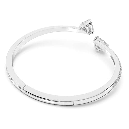 Swarovski Soul Heart Bangle Bracelet Collection, Rhodium Finish, Clear Crystals for Fashionista Women, Daily Wear
| Swa