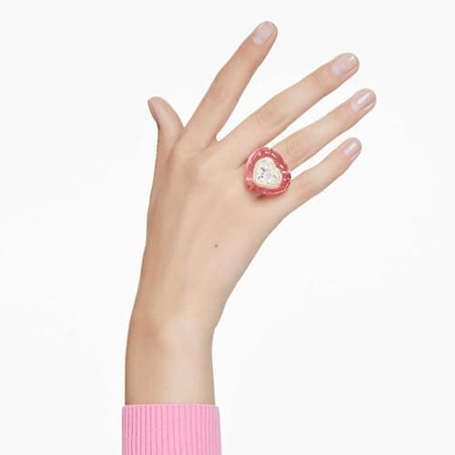 Swarovski Dulcis Heart Cut Pink Pavé Cocktail Ring for Women
| Swarovski Dulcis Heart Pink Cocktail Ring, Size 6 3/4 fo