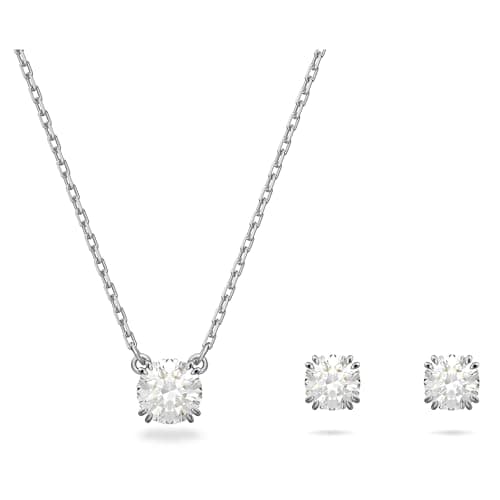 Swarovski Stilla Jewelry Set, Clear Crystals, Elegant Rhodium Finish for Special Occasions
| Swarovski Stilla Jewelry S