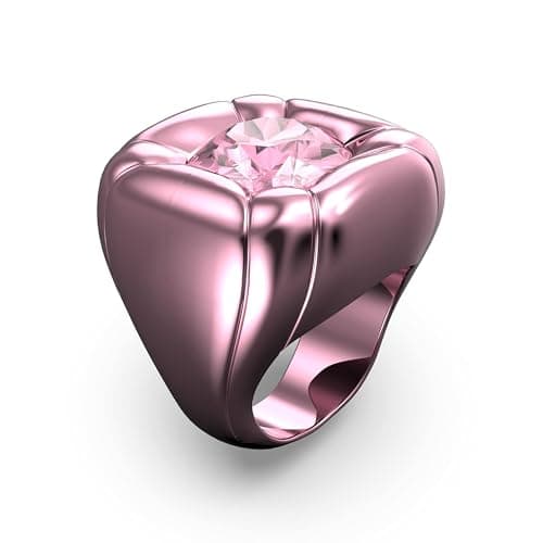 Swarovski Dulcis Cocktail Ring Jewelry Collection Pink Crystals for Women Parties Wedding