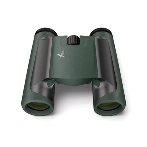 Swarovski OPTIK 10x25 CL Pocket Binoculars for Mountain Hiking and Hunting (Large Field of View, Twist-in Eyecups, Green