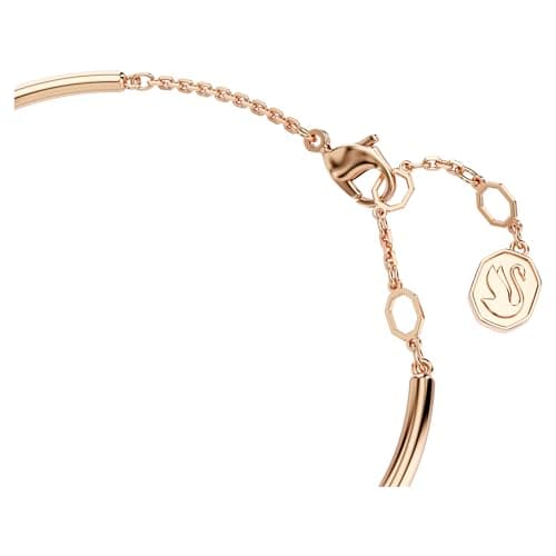 Swarovski Dextera Round Cut Clear Rose Gold-Tone Finished Bangle for Women Evening Wear Sparkling Jewelry