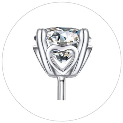 MomentWish Moissanite Earrings, Birthday Gifts for Women, Simulated Diamond Stud Earrings 925 Sterling Silver Jewelry Re
