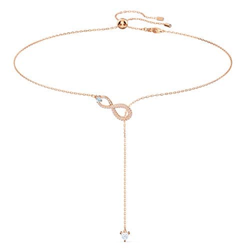 Swarovski Infinity Twist Jewelry Clear Crystals Rhodium Rose Gold Tone Bracelets Necklaces